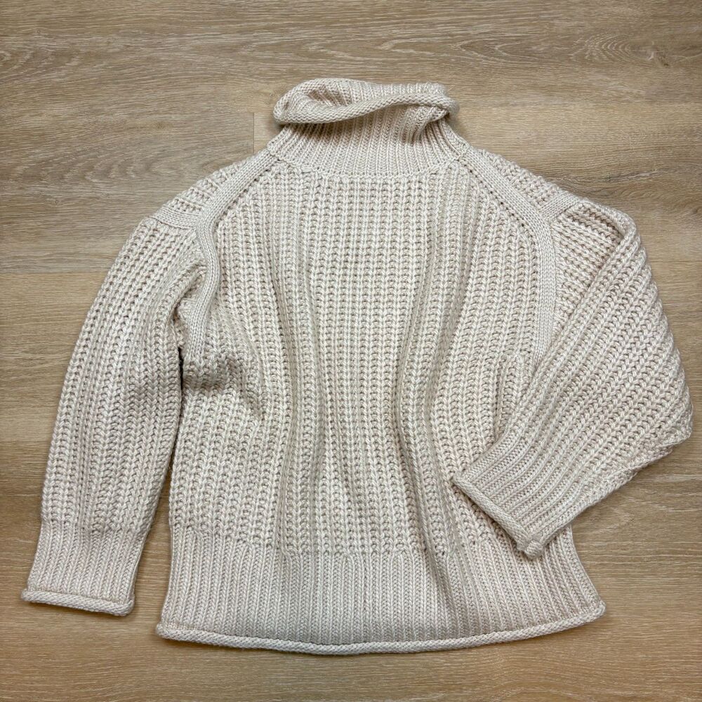 POL Chunky Knit Turtleneck Sweater WM Color Cream